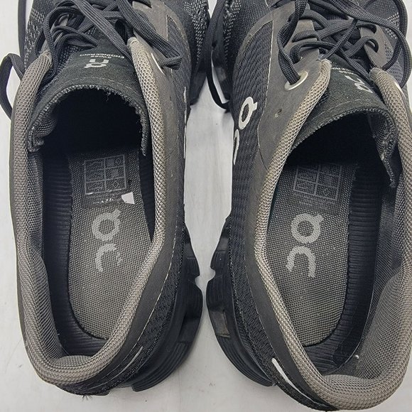 On Cloud X Mens 7.5 Triple Black Asphalt Athletic Sneaker Shoes Running - Picture 8 of 14